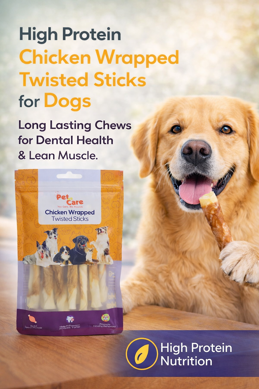 Thumbnail: Chicken Wrapped Twisted Sticks for Dogs | Builds Lean Muscle