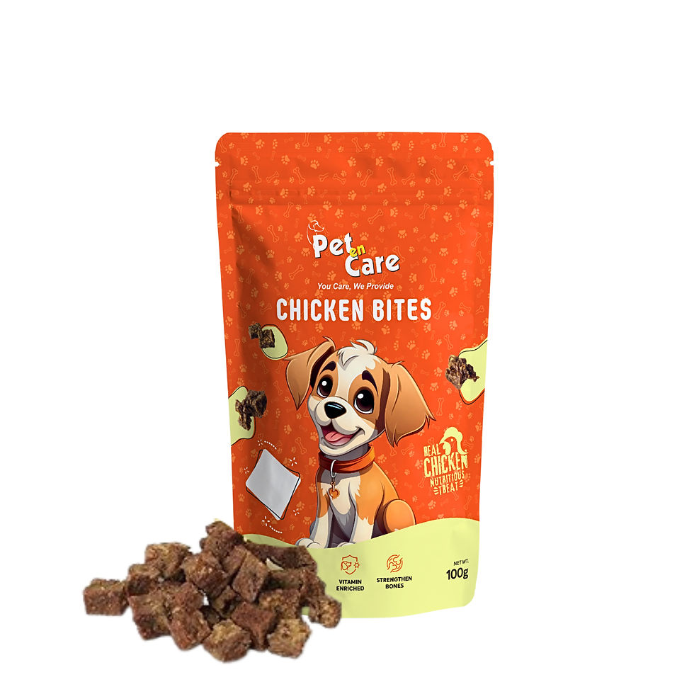 Pet En Care Chicken Bites Dog Treats, 75g Chicken | Vitamin Enriched
