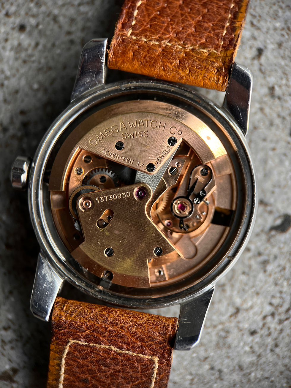 Thumbnail: Omega Seamaster Bumper Automatic Vintage Black Honeycomb Breguet Dial Ref  2577
