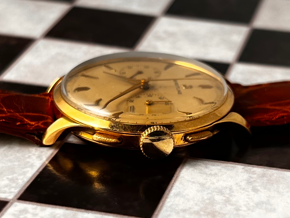 Thumbnail: Breitling Vintage Cadette Chronograph 18kt Pink Gold Ref 1150 Venus 188 caliber