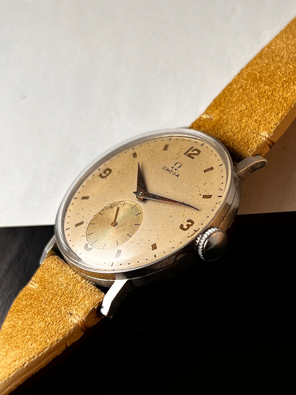Thumbnail: Omega Classic Calatrava Vintage Oversize Jumbo Steel Case ref Ck2097 Cal 30T2