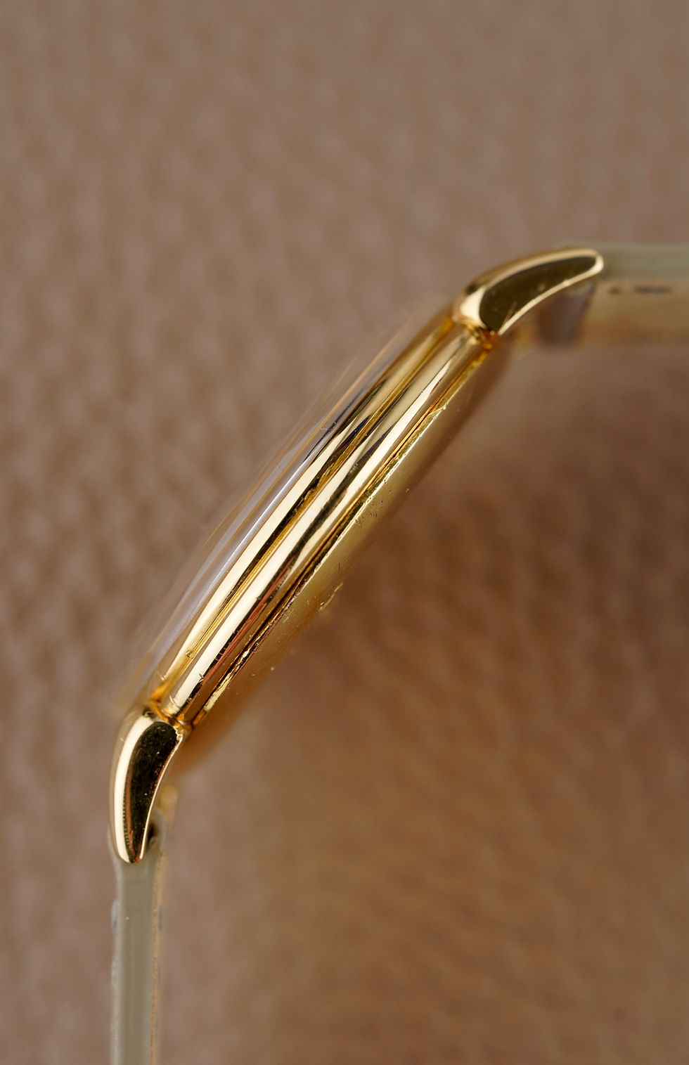 Thumbnail: Gübelin Corne de Vache Vintage Dress Watch 18Kt Oversized Pink Gold Pink Dial