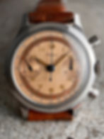 Thumbnail: Doxa Vintage Chronograph Spillman Steel Case Salmon Dual Tone Dial Valjoux 22