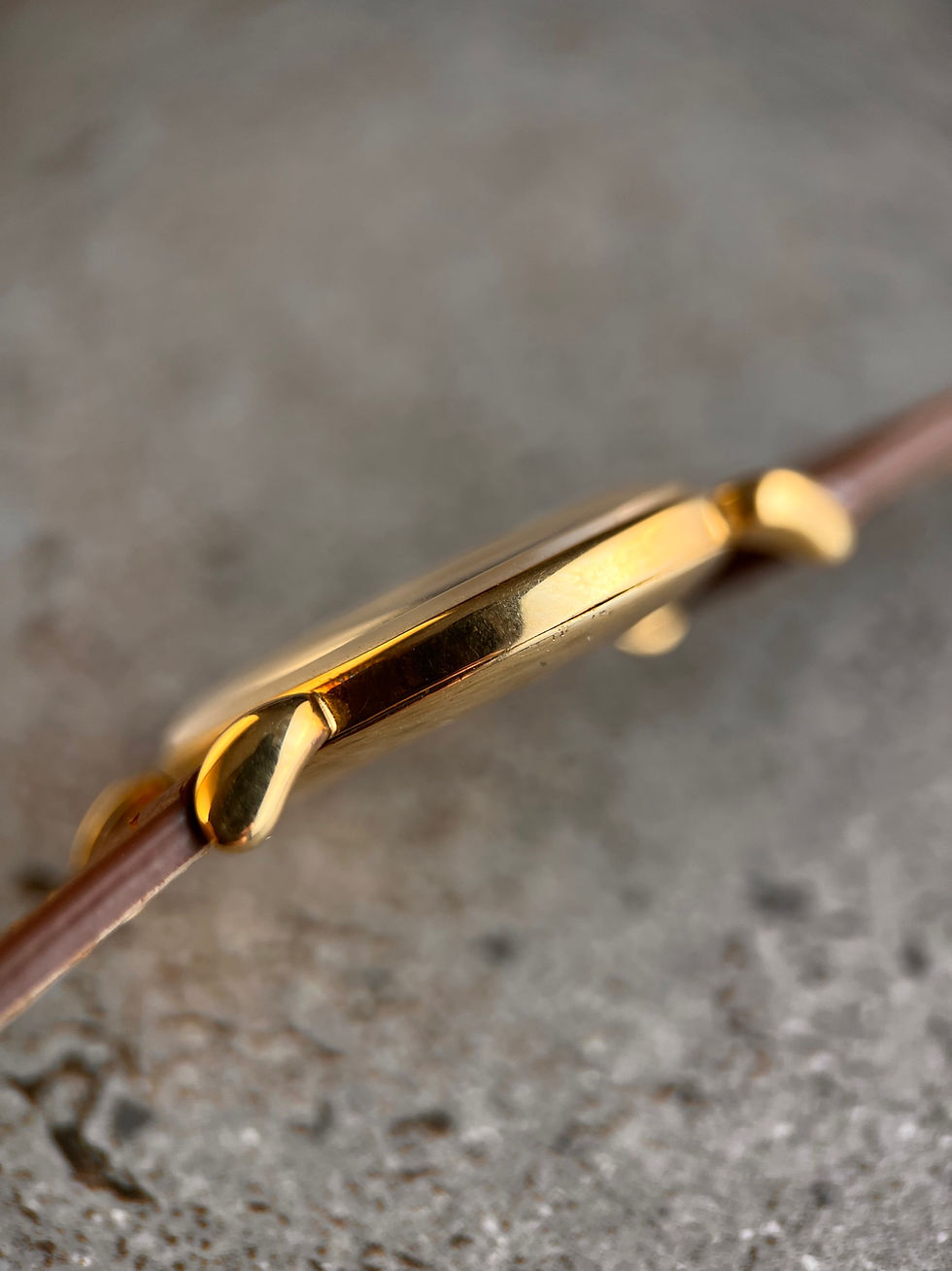 Thumbnail: Patek Philippe Tiffany Calatrava Teardrop Lugs 18Kt Case Vintage Watch ref 590