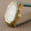 Thumbnail: Piaget Octagonal Vintage Dress Watch ref 9341 Jade Stone Dial 18Kt Gold Case