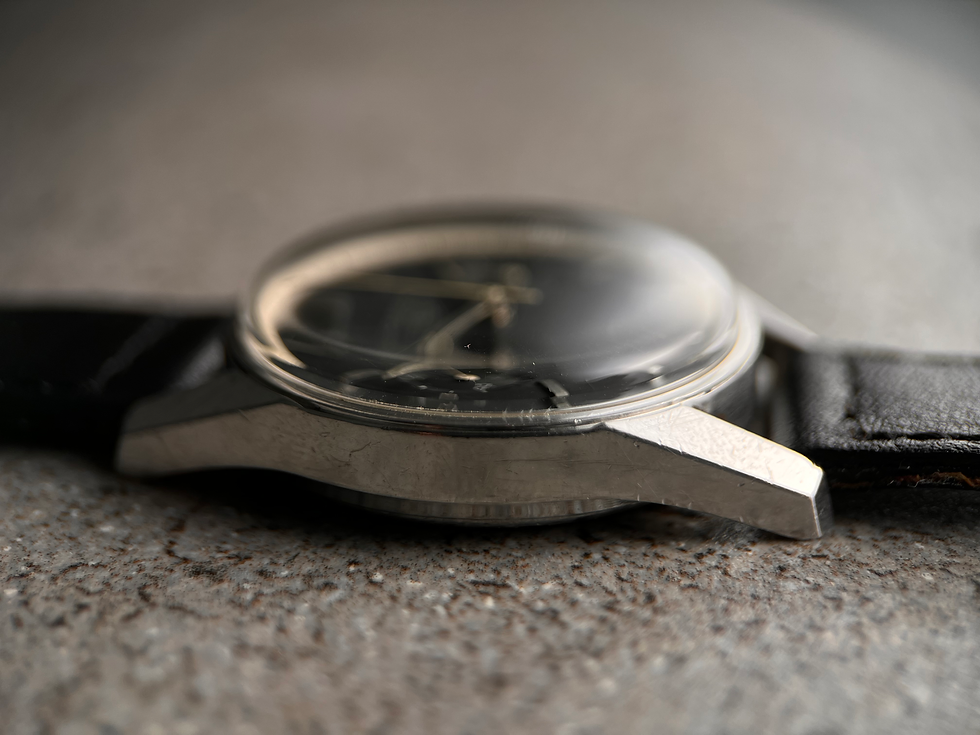 Thumbnail: Heuer Carrera Vintage Chronograph Ref 3647N Black Dial Unpolished Condition