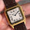 Thumbnail: Cartier Santos Dumont Paris Vintage Watch Full Set 18Kt Gold Manual Guilloche