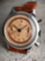 Thumbnail: Doxa Vintage Chronograph Spillman Steel Case Salmon Dual Tone Dial Valjoux 22