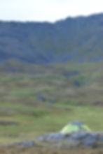 View from camp of Razor Back Ridge where we saw the first caribou