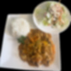 Schwein mit rotes Curry / Süss-sauer / Szechuan / Schwarze Bohnen Sauce