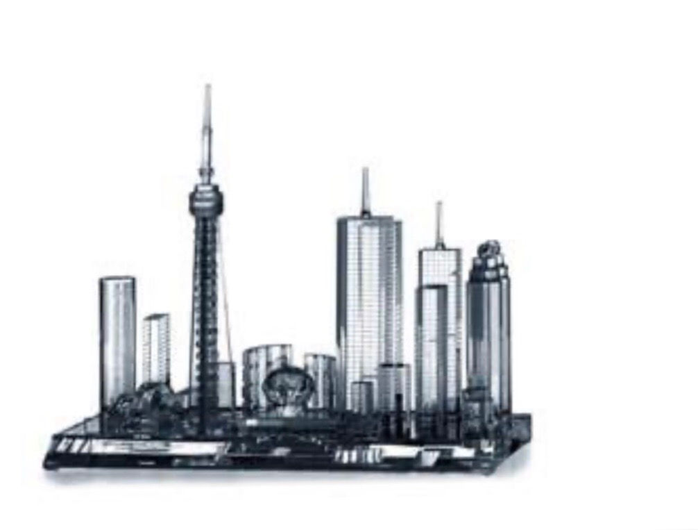 Toronto Skyline Canada Crystal Show Piece