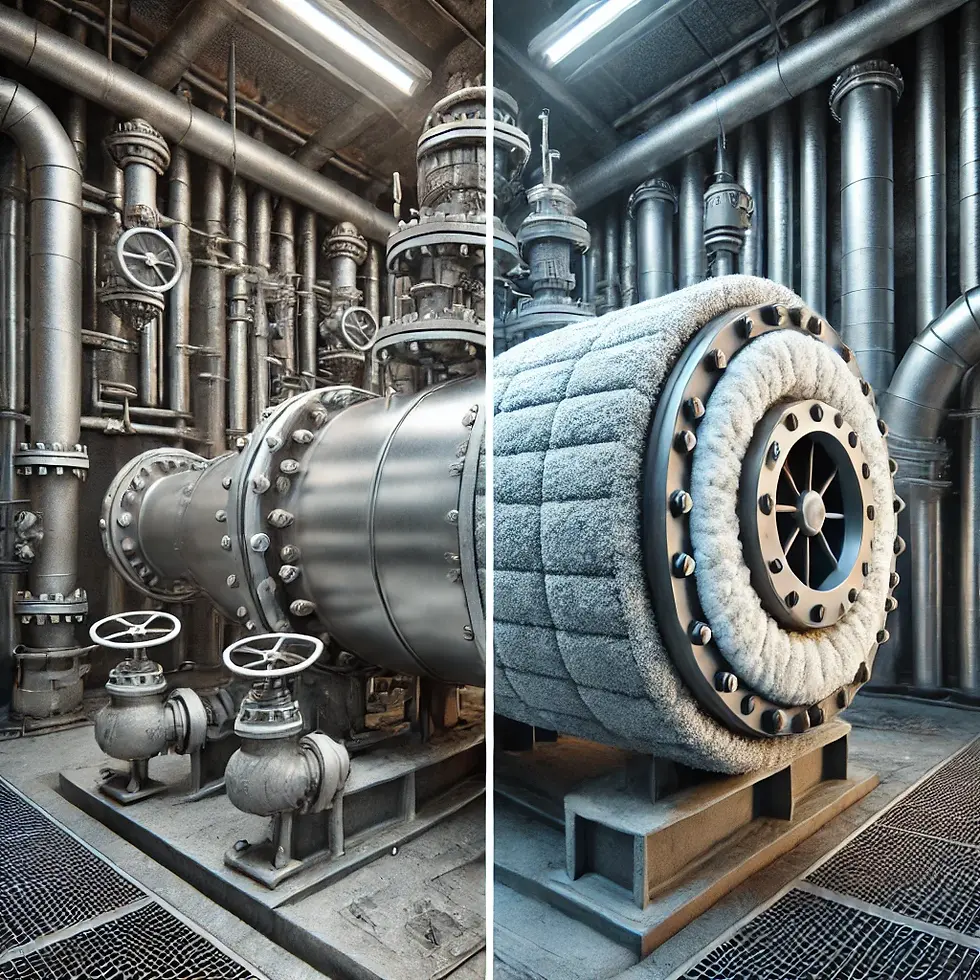 Illustration avant/après de l’installation d’un matelas isolant : l’efficacité thermique en un coup d'œil.