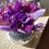 Miniature : Petit vase boule disco fleurie "camaïeu de violets"