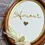 Miniature : Cadre bois liseret doré oval "amour ♡" 17x22cm