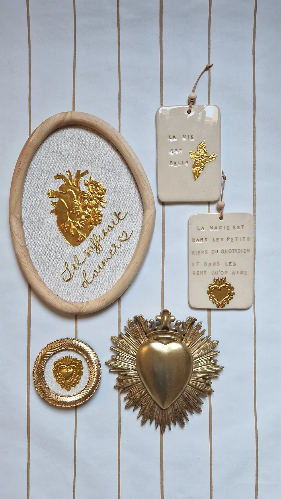 Miniature : Médaillon mantra Po Laet X LPBDM "La vie est belle" 9x14cm