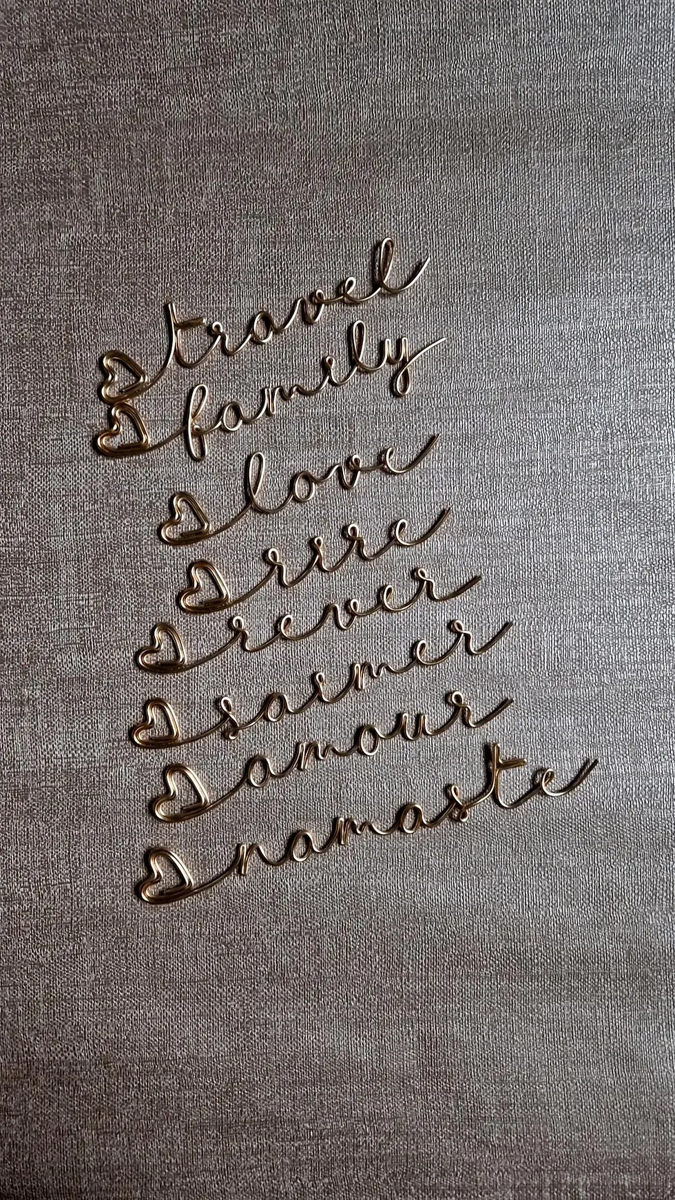 Miniature : Marque-pages en filaire doré "rever"