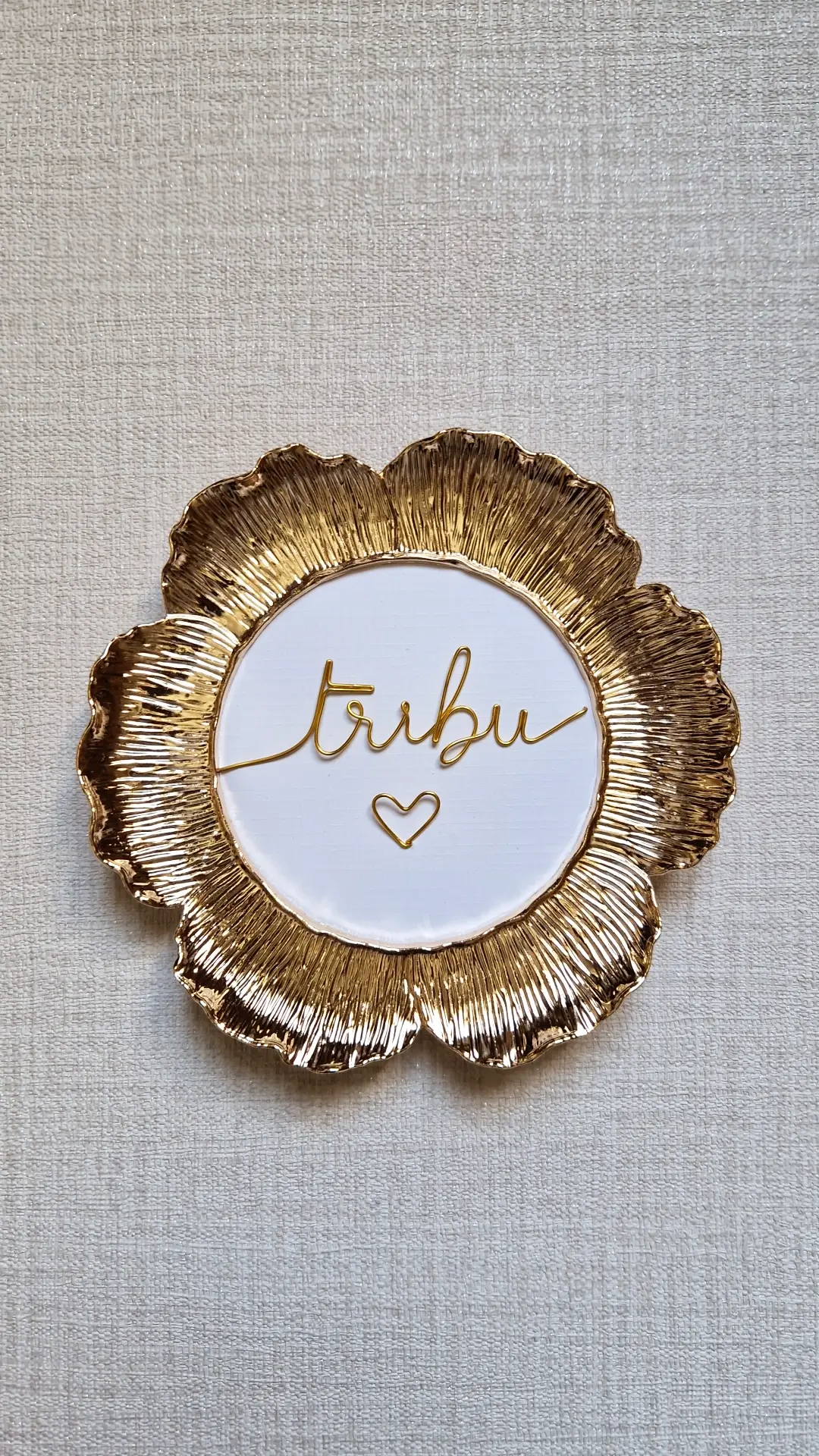 Cadre métallique fleur "tribu"