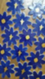 Miniature : Marguerite bleu majorelle "hirondelle" diamètre 19cm 