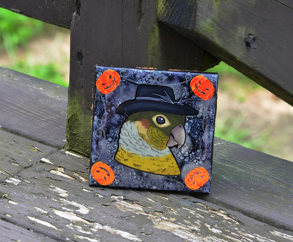 Thumbnail: 4" x 4" Custom Pet Portrait Tile – Handmade Pet Art Keepsake (Unframed)