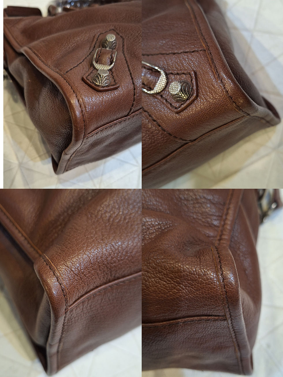 縮圖：Balenciagia Mini Gaint City Brown