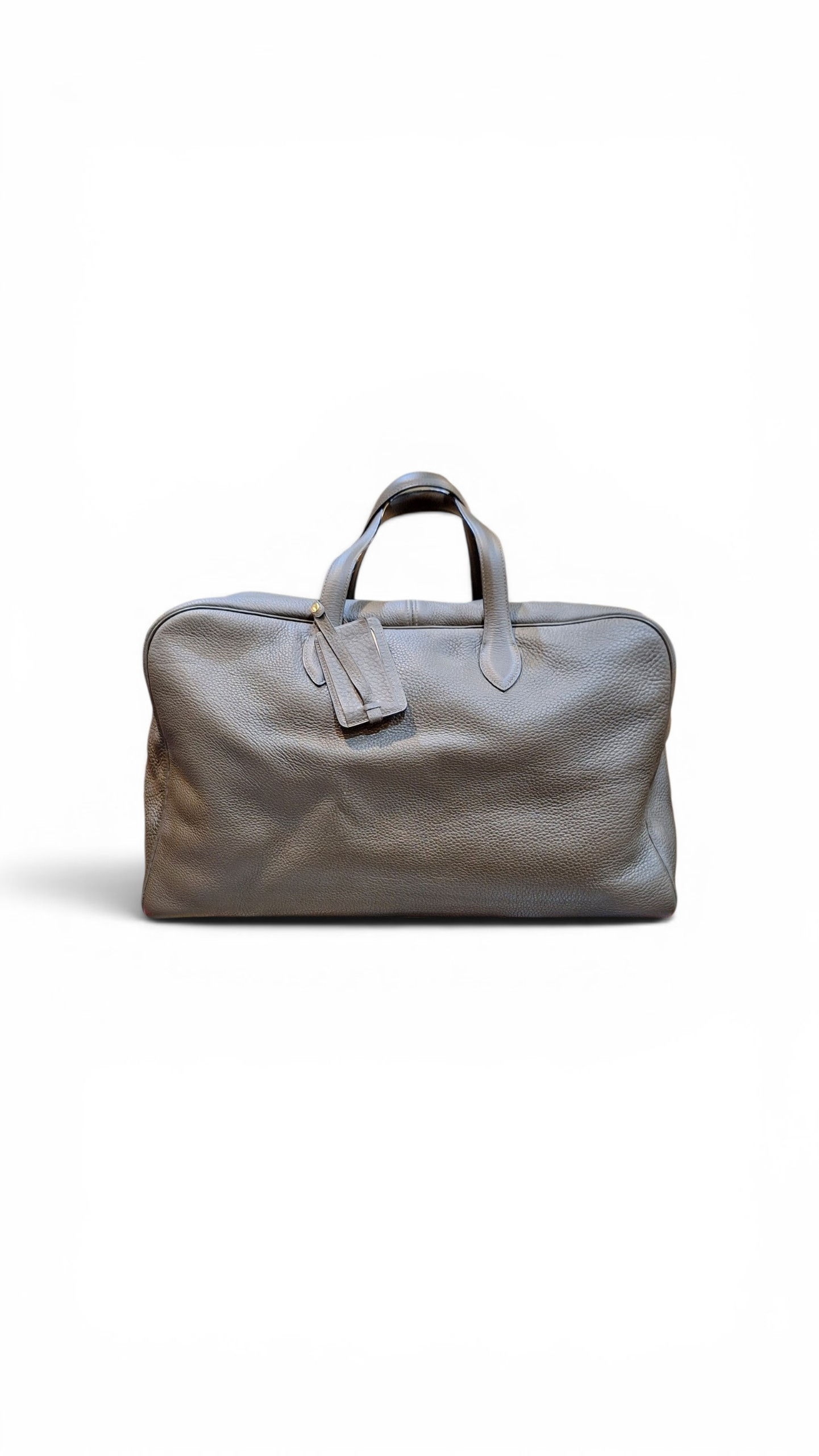 Hermes Victoria 50 Shoulder Bag Dark Brown