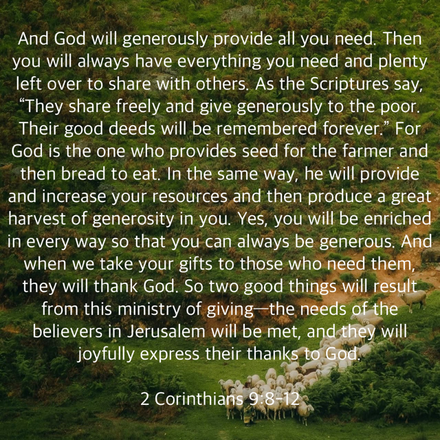 2 Corinthians 9 8 12