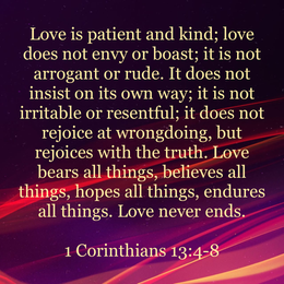January 31, 2025 - 1 Corinthians 13:4-8a