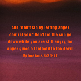 October 8, 2024 - Ephesians 4:26-27