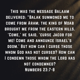 October 6, 2024 - Numbers 23:7-8