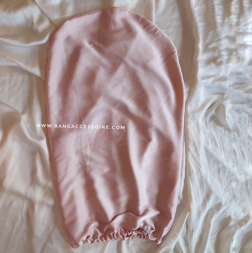 Bonnet De Nuit En Satin De Soie Pour Femme Avec Bandeau à Nouer Et Sangles Réglables Vert