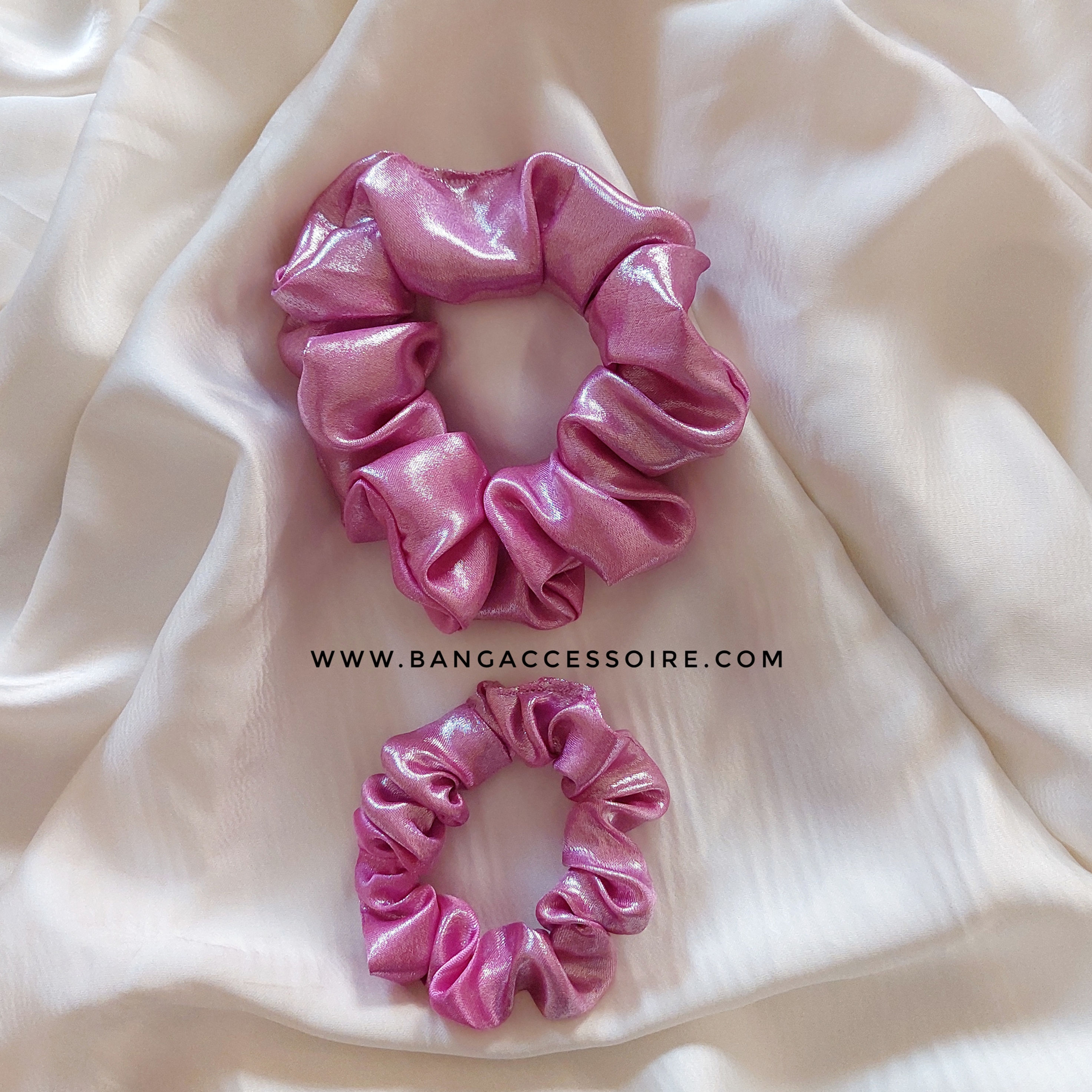 Chouchou Rose Barbie ( Satin )