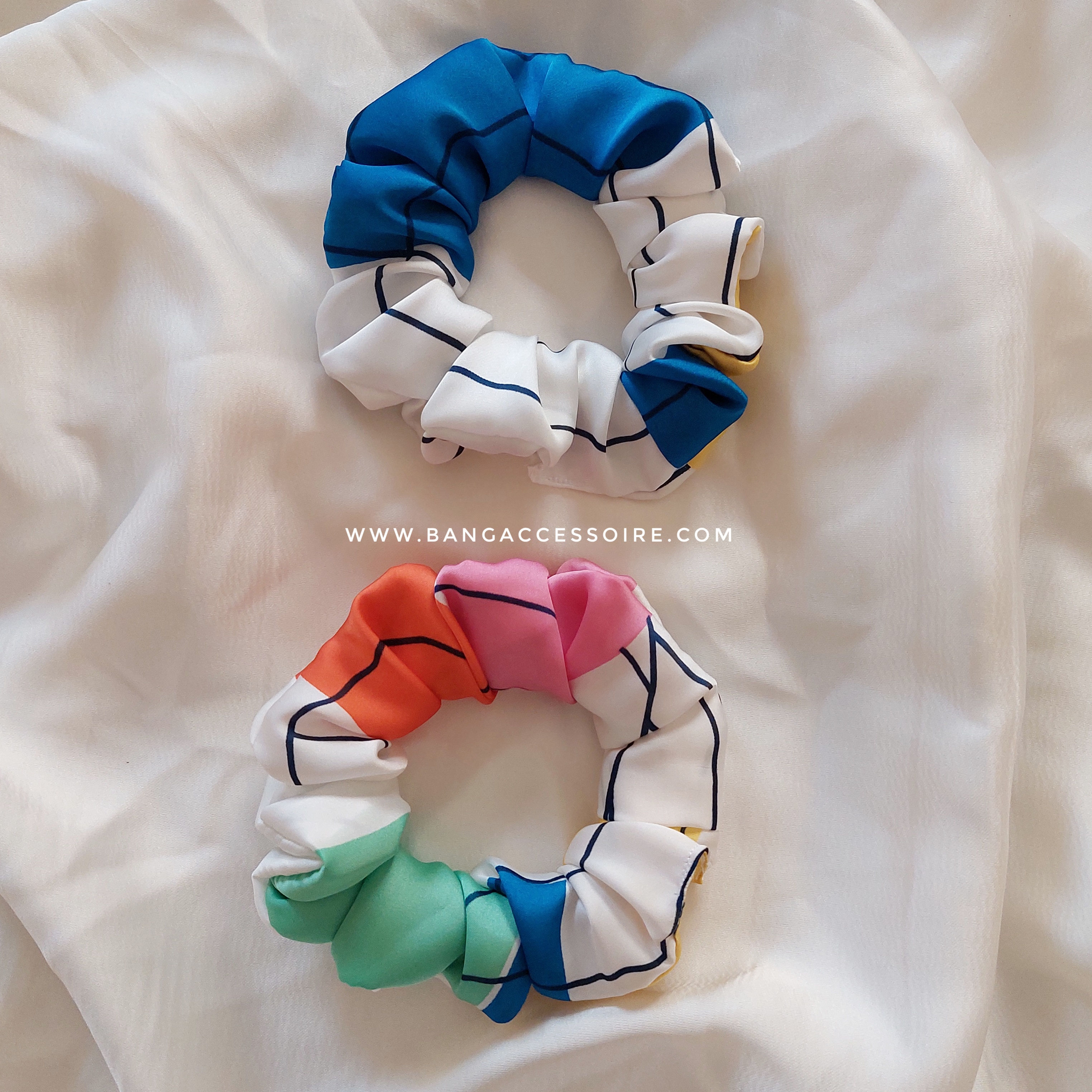 Chouchou Multicolore ( Satin de soies )