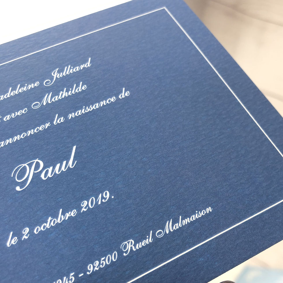 Miniature : Faire-part naissance classique rectangle
