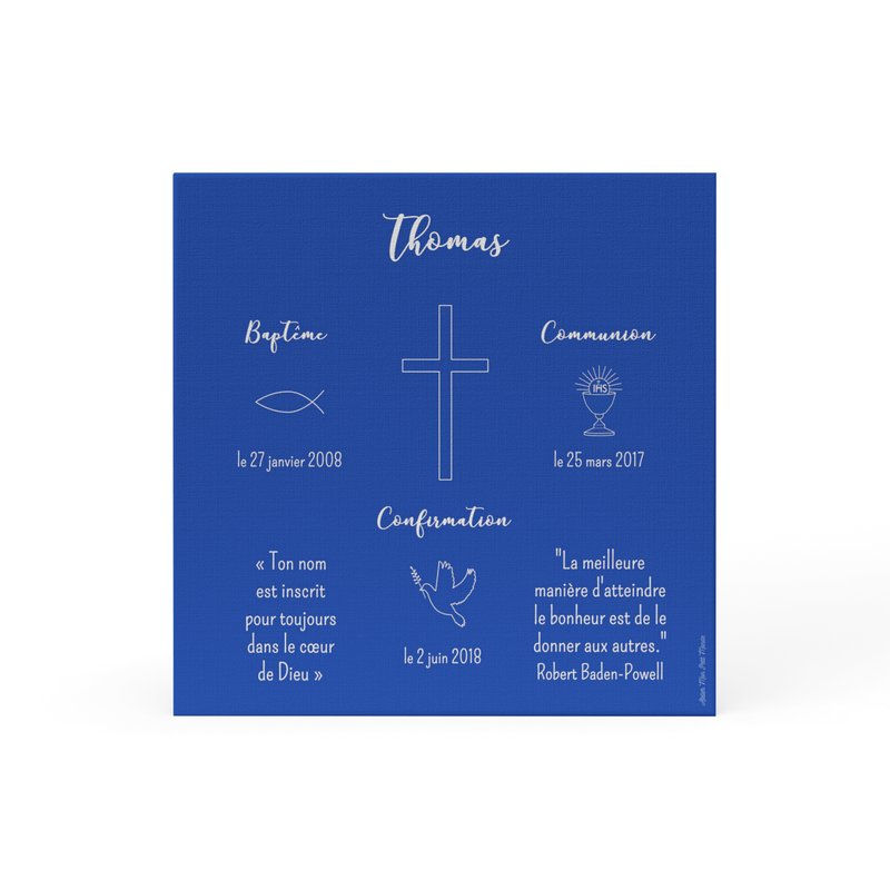 Miniature : Toile vie de foi - dates des sacrements