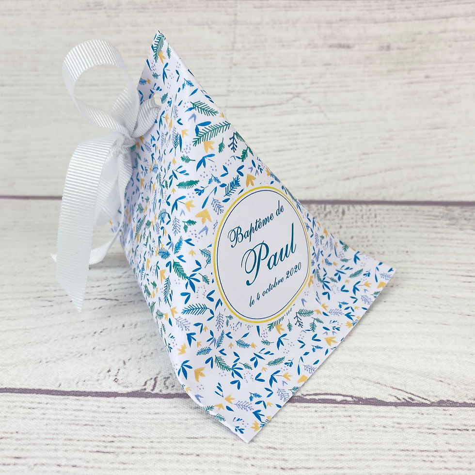 Miniature : Berlingot de dragées Palmes (couleurs au choix)