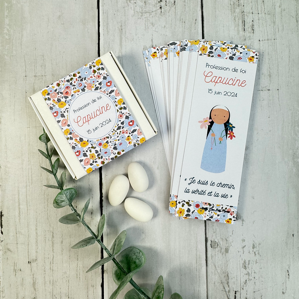 Miniature : Signets Saint Patron Peg fille, Baptême ou Communion, marque-pages cadeau