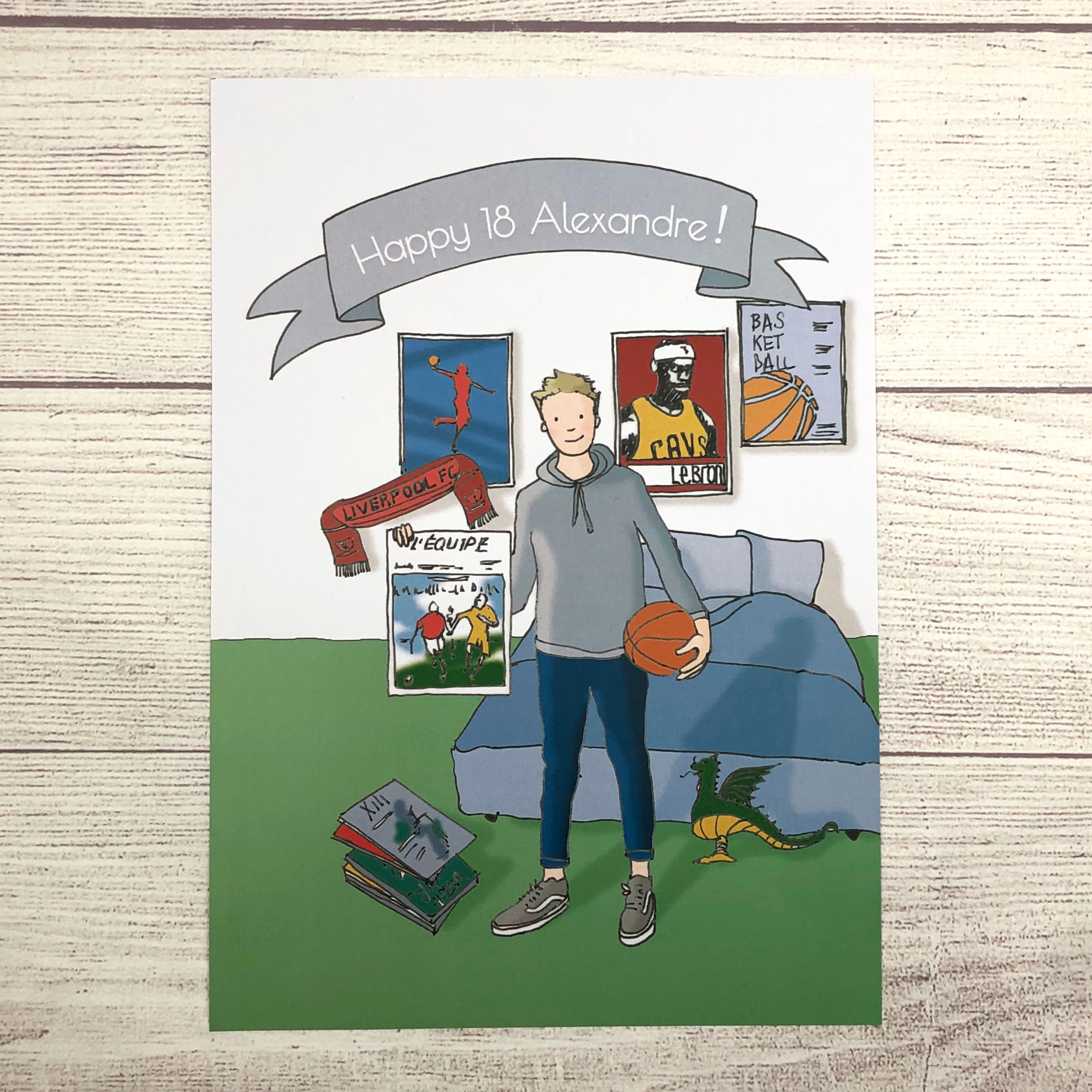 Illustration Portrait ado avec détails personnalisés