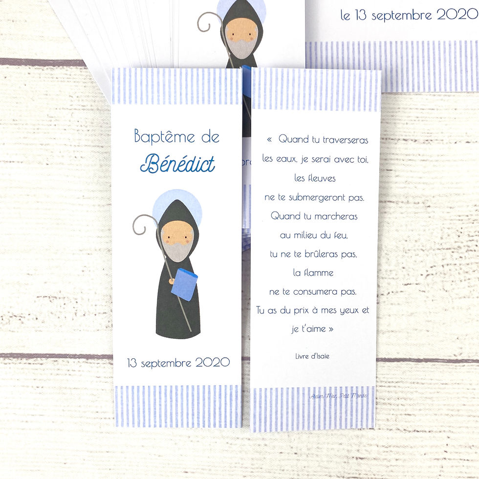 Miniature : Signets Religieux motif rayures Liberty