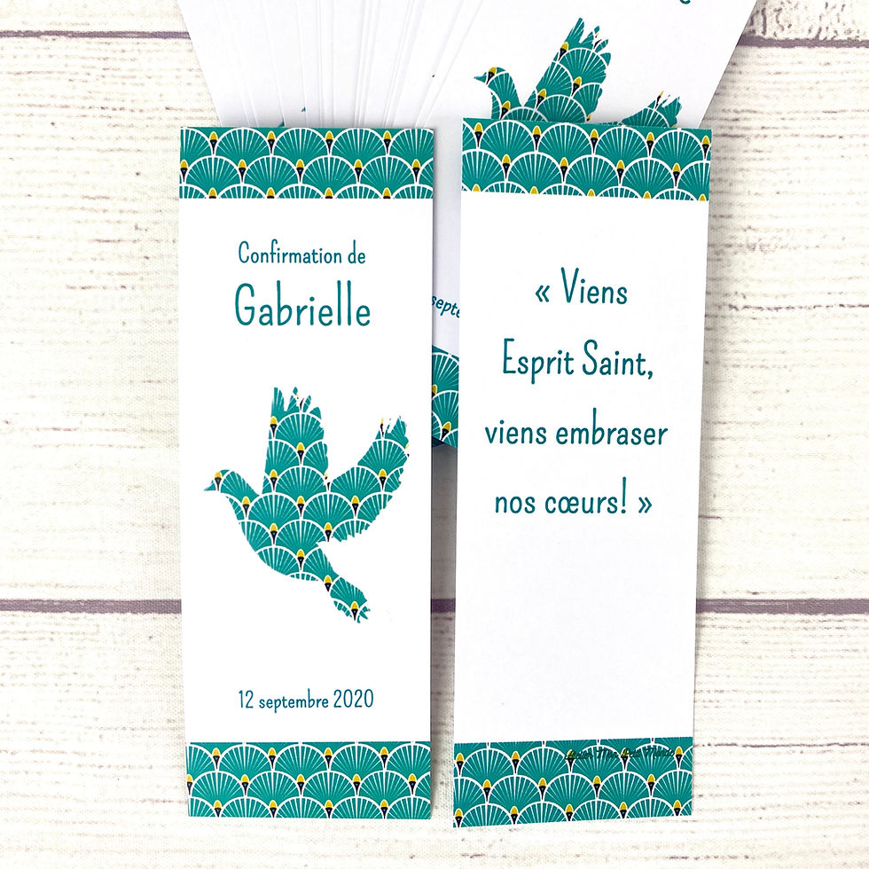 Miniature : Signets religieux motif Art Déco Paon