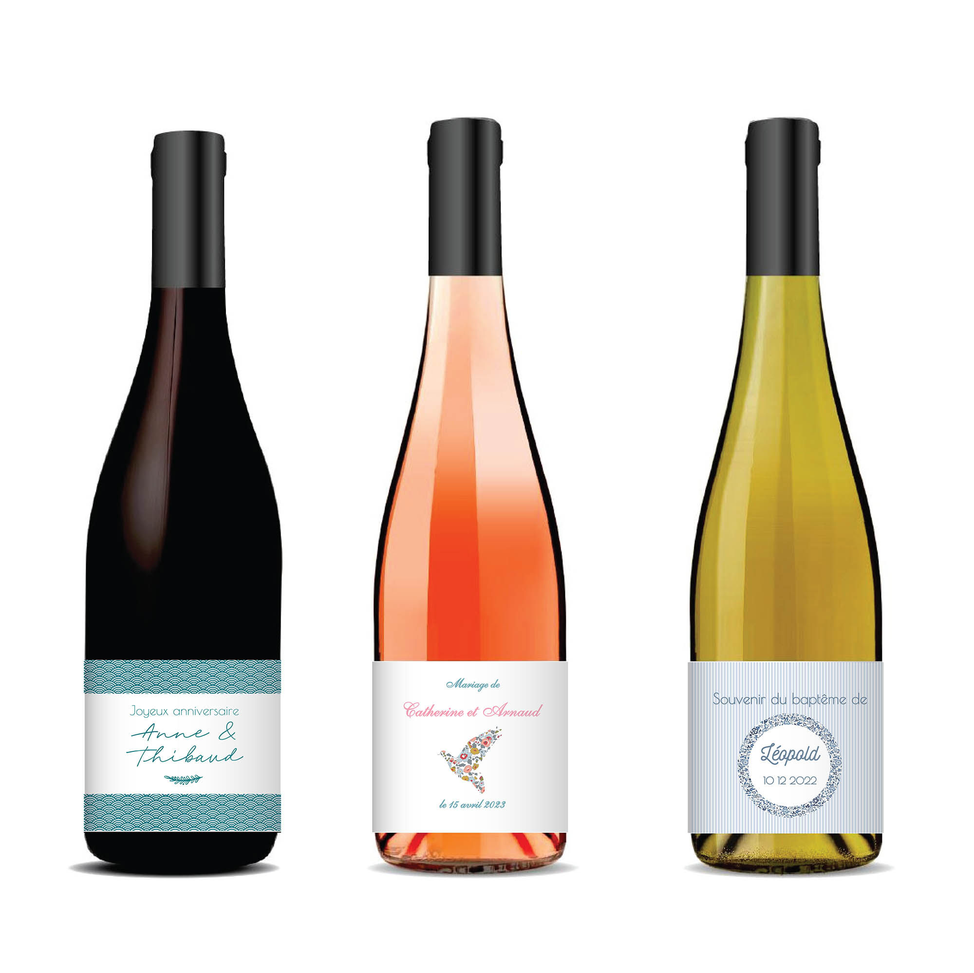 24 Stickers étiquettes de vin, 105 x 74 mm