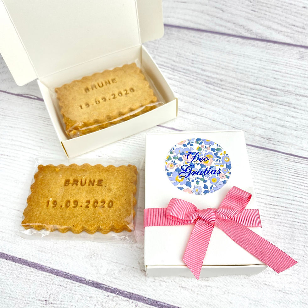 Miniature : Boite à biscuits personnalisable Communion stickers