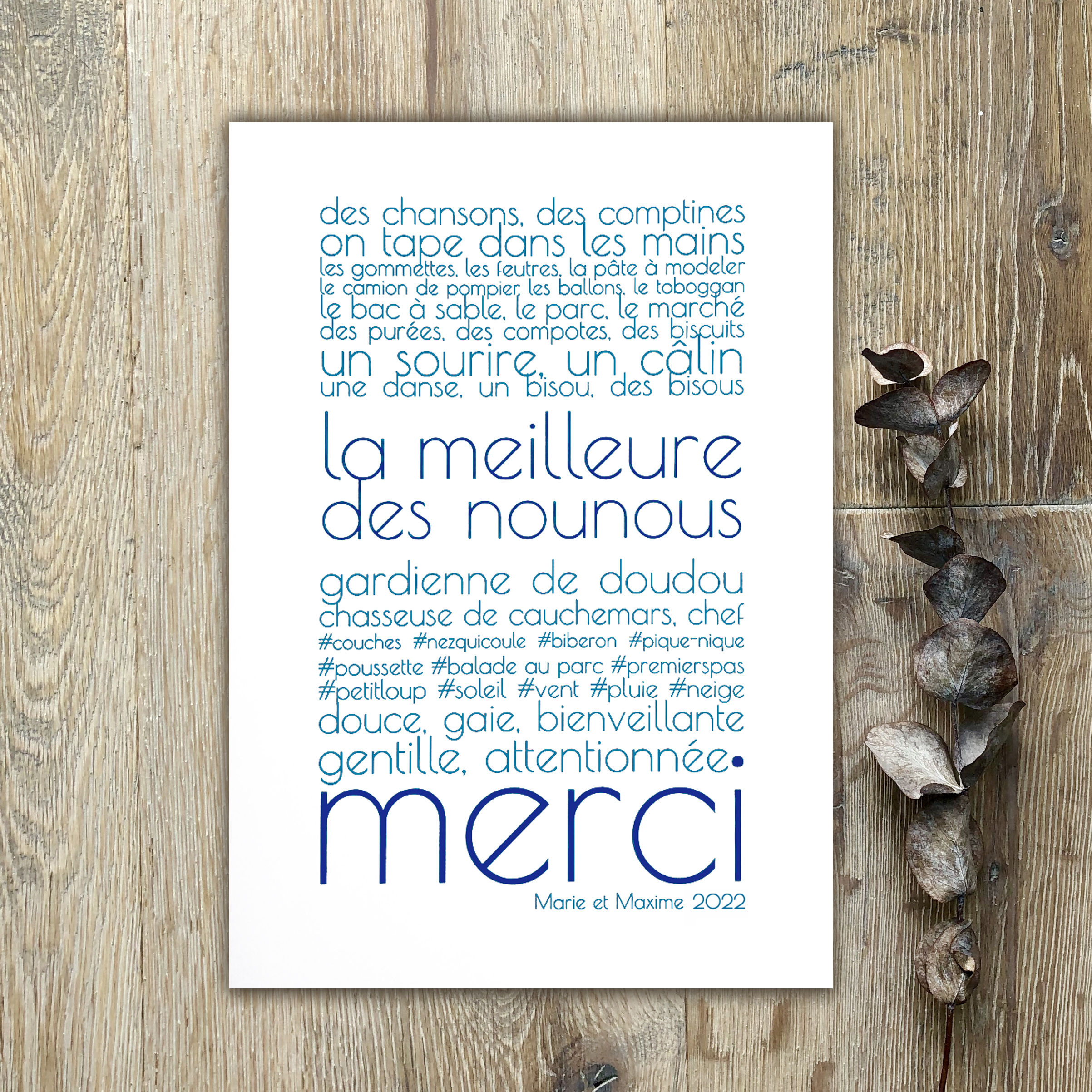 Affiche Nounou sur mesure