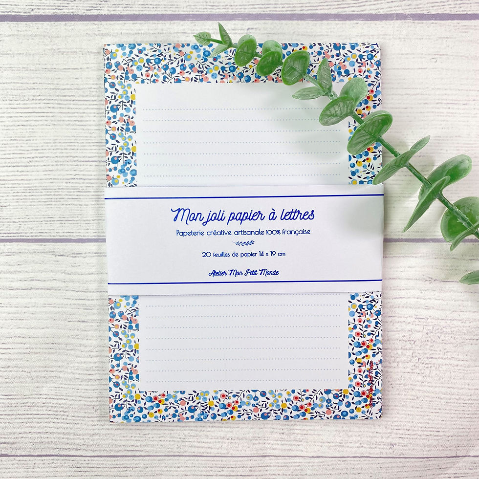 Miniature : Papier à lettres Liberty personnalisé 16 feuilles
