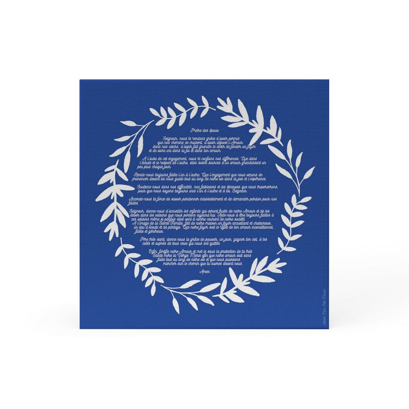 Miniature : toile de Prière des époux bleu