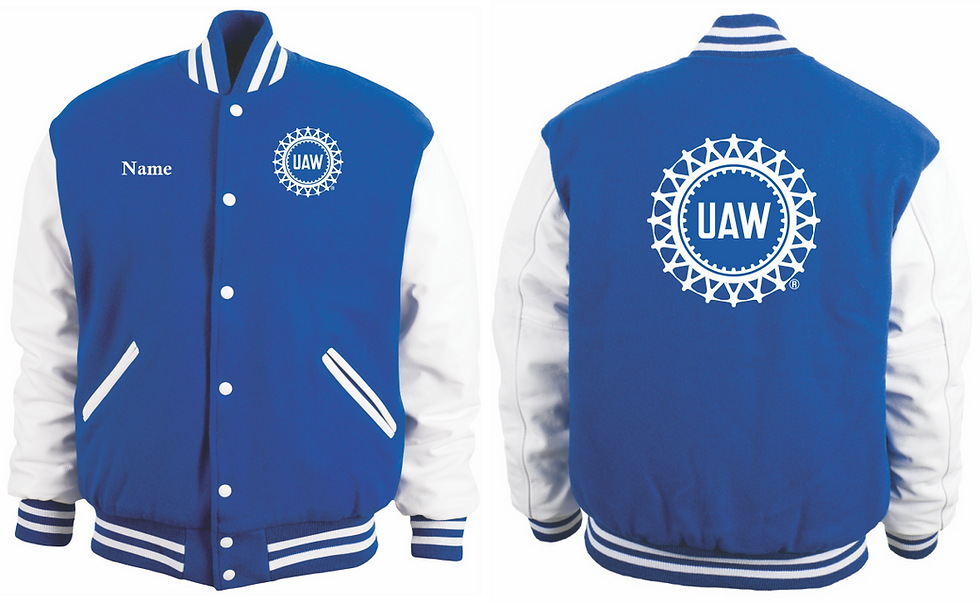Thumbnail: Varsity Wool Leather Jacket UAW Wheel