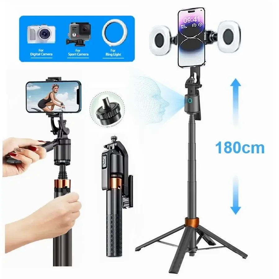 Facial Tracking 360°Rotation Stabilizer Selfie Stick Intelligent Phone Holder