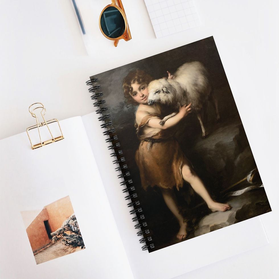 Thumbnail: Infant St. John the Baptist with Lamb Spiral Notebook 