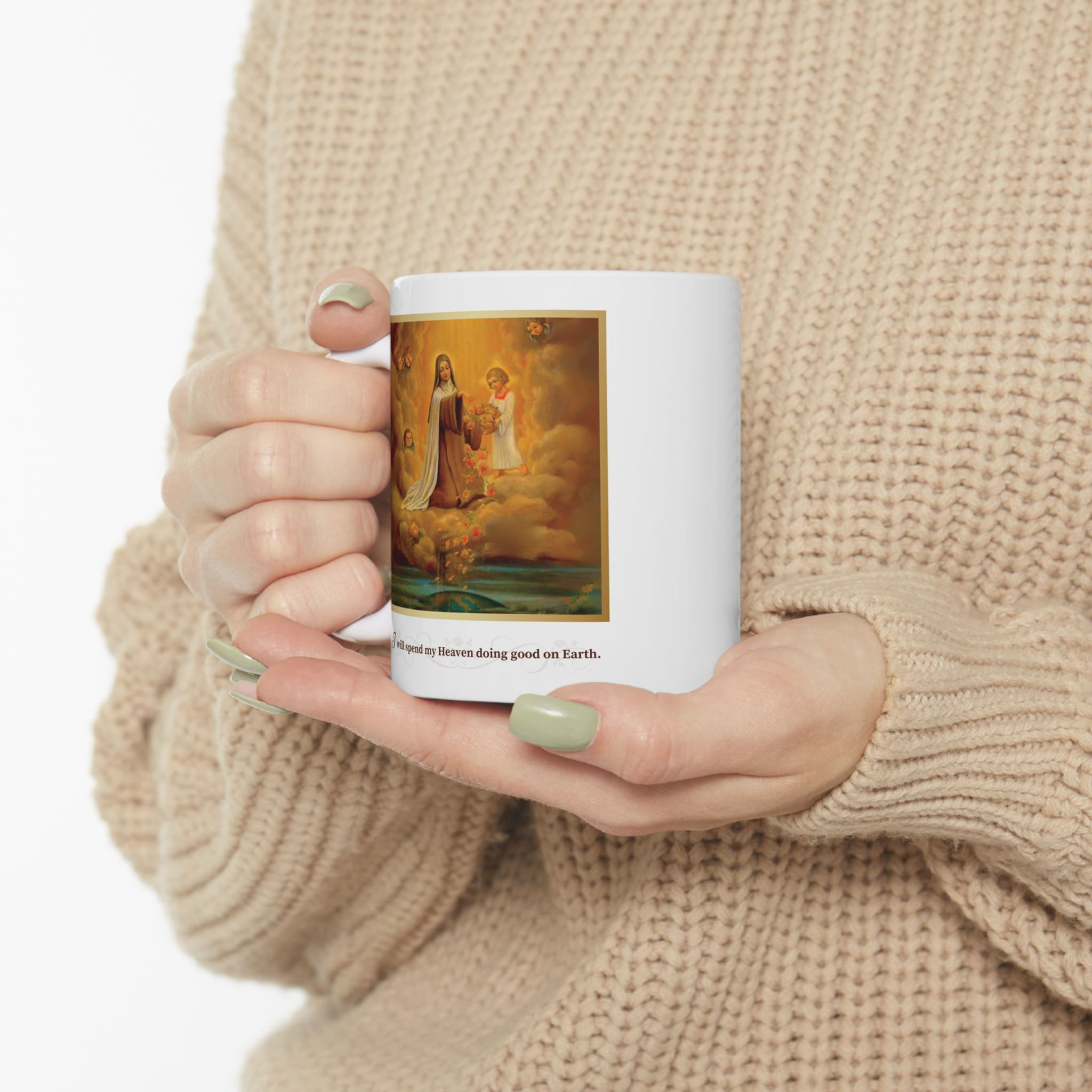 St. Thérèse of Lisieux "Shower of Roses" Ceramic Mug (11oz)