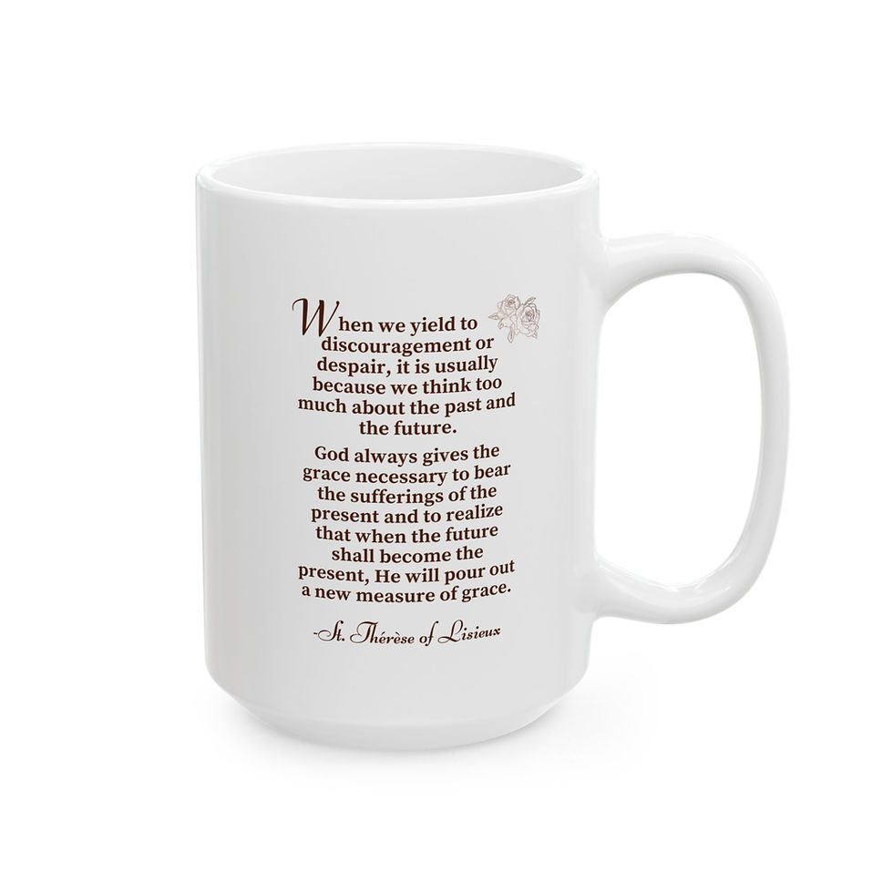 Thumbnail: St. Thérèse of Lisieux "Shower of Roses" Ceramic Mug (15oz) 