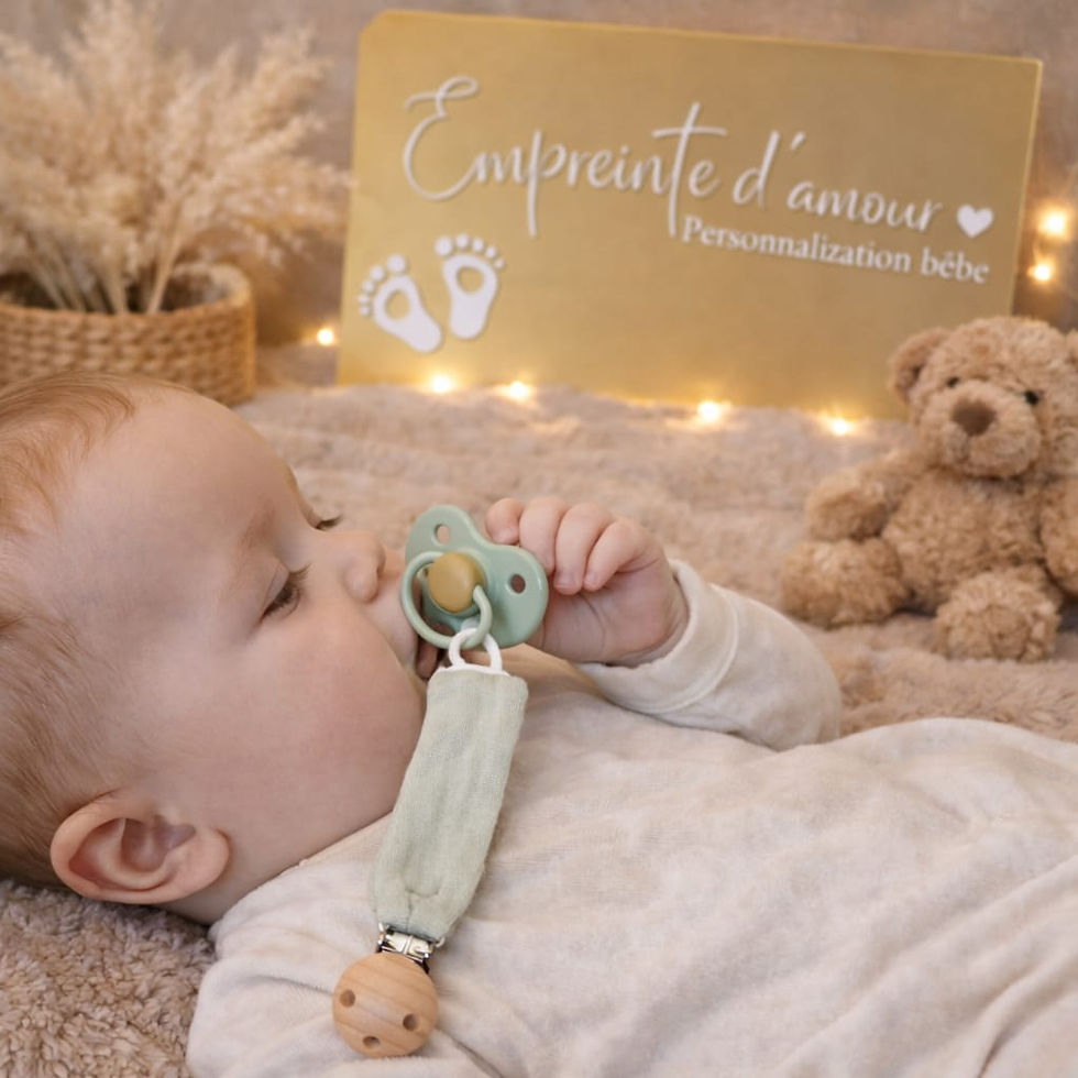 Miniature : Attache tétine bébé personnalisé avec prénom